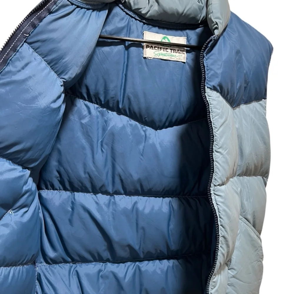 Vintage 1980s Down Filled Puffy Vest sz S ~ Pacific Trail USA Made - Picture 5 of 11